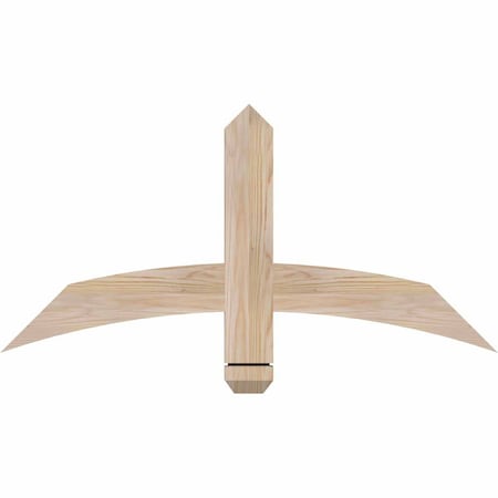 Ekena Millwork Bellingham Smooth Timber Gable Bracket, Douglas Fir, 36"W x 18"H x 1 1/2"D x 3 1/2"F, 12/12 Pitch GBW036X18X0204BEL00SDF